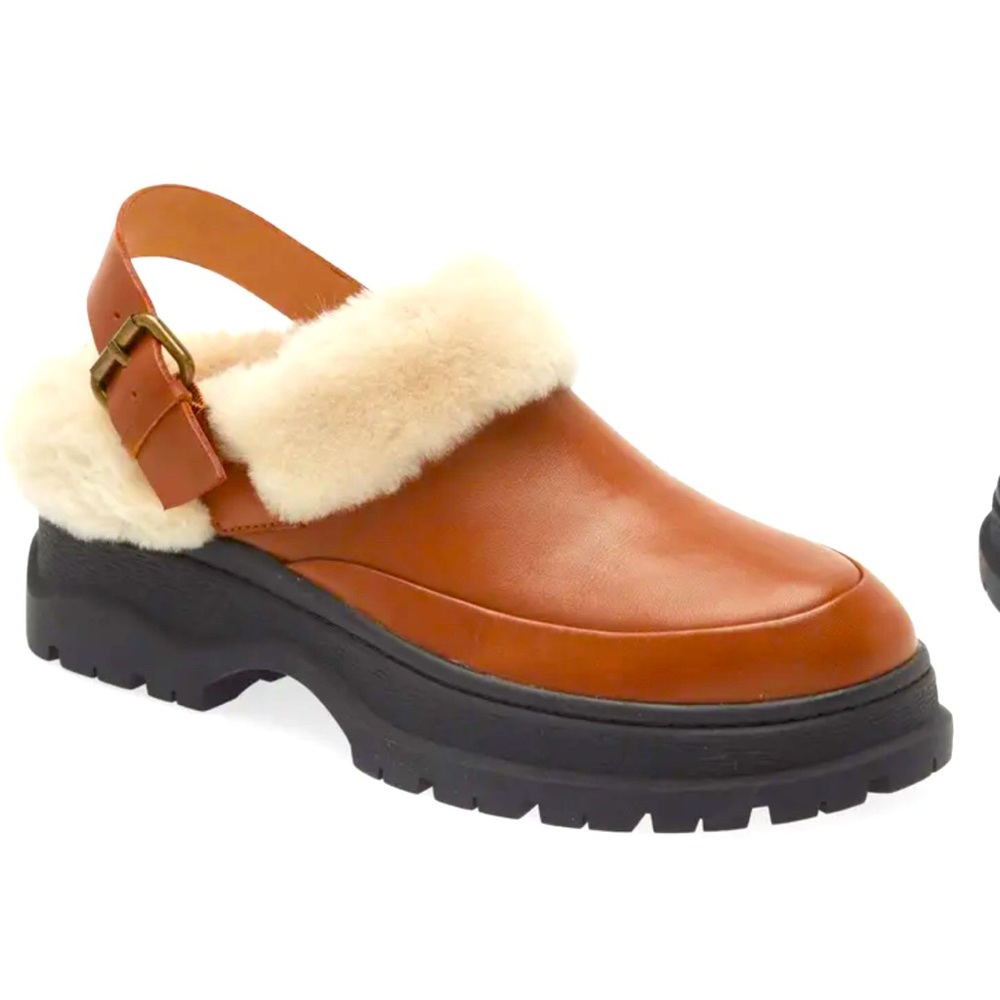 Madewell Tilly Faux Shearling Clog NWOB